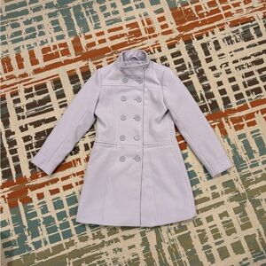 Kids Girl Double-Breasted Gray Coat